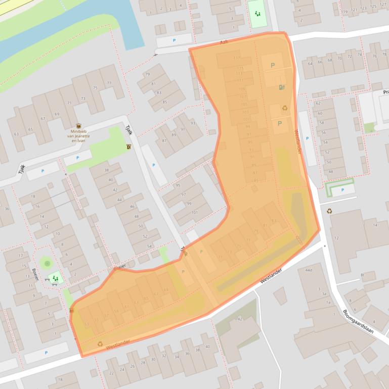 Kaart van postcodegebied 2636CX.