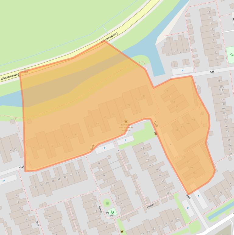 Kaart van postcodegebied 2636DB.