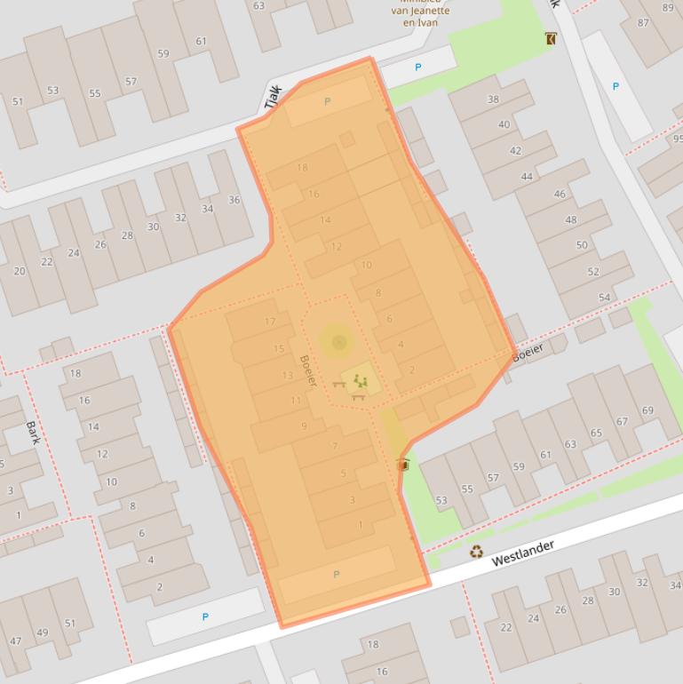Kaart van postcodegebied 2636DE.