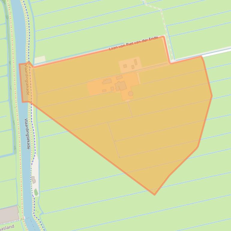 Kaart van postcodegebied 2636DT.