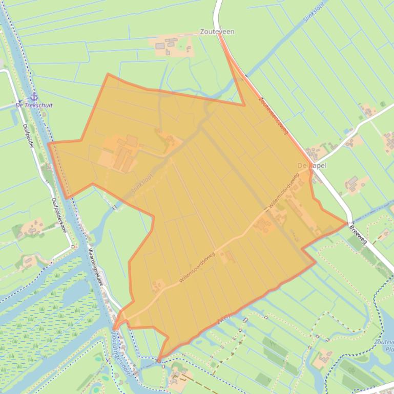 Kaart van postcodegebied 2636EA.