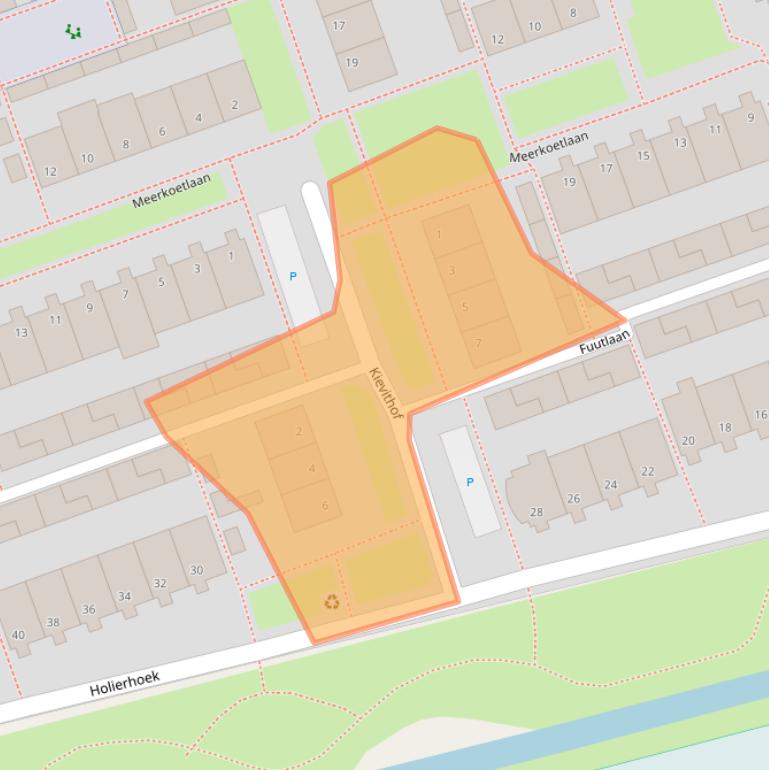 Kaart van postcodegebied 2636EL.