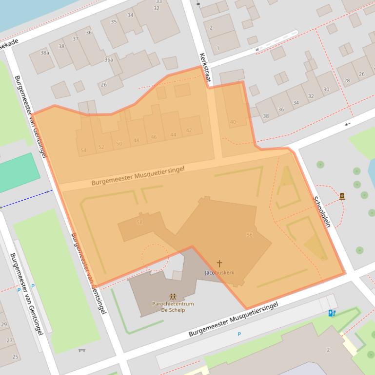 Kaart van postcodegebied 2636GG.