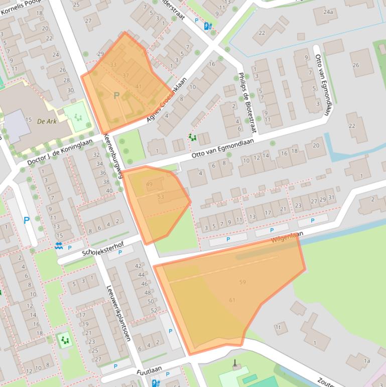 Kaart van postcodegebied 2636GL.