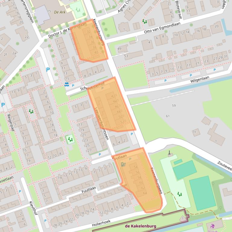 Kaart van postcodegebied 2636GP.