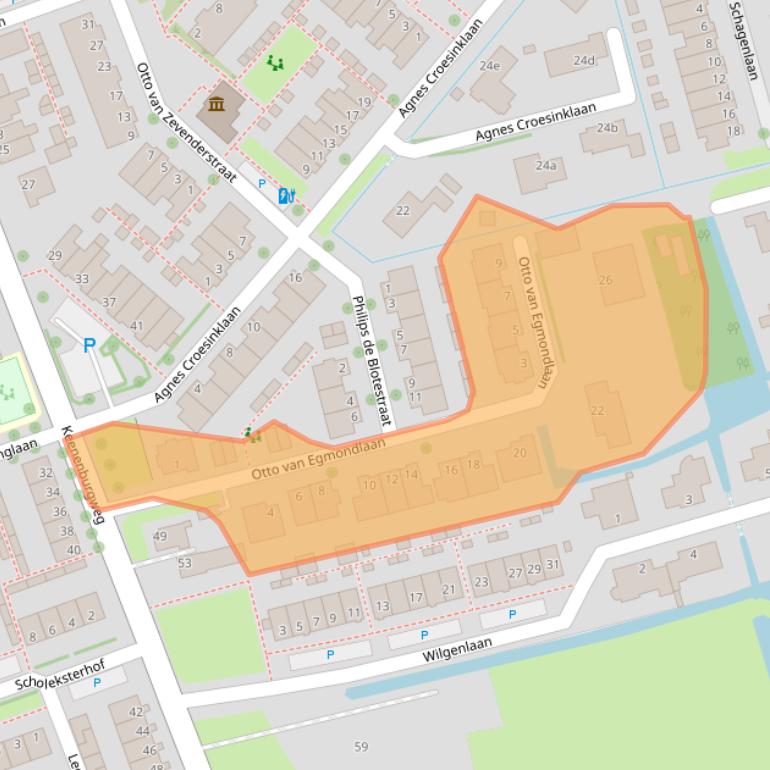 Kaart van postcodegebied 2636GR.