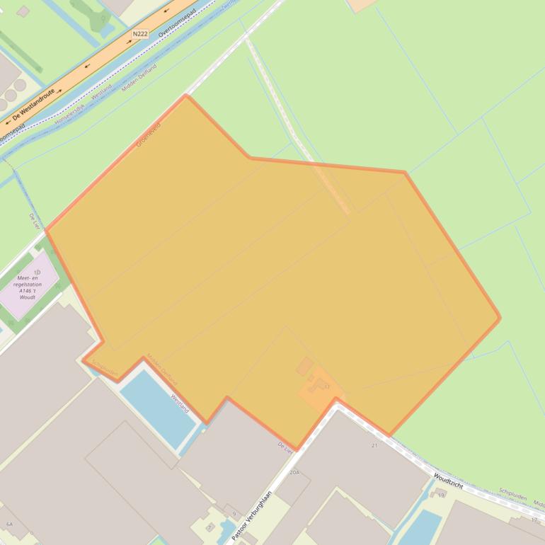 Kaart van postcodegebied 2636HA.