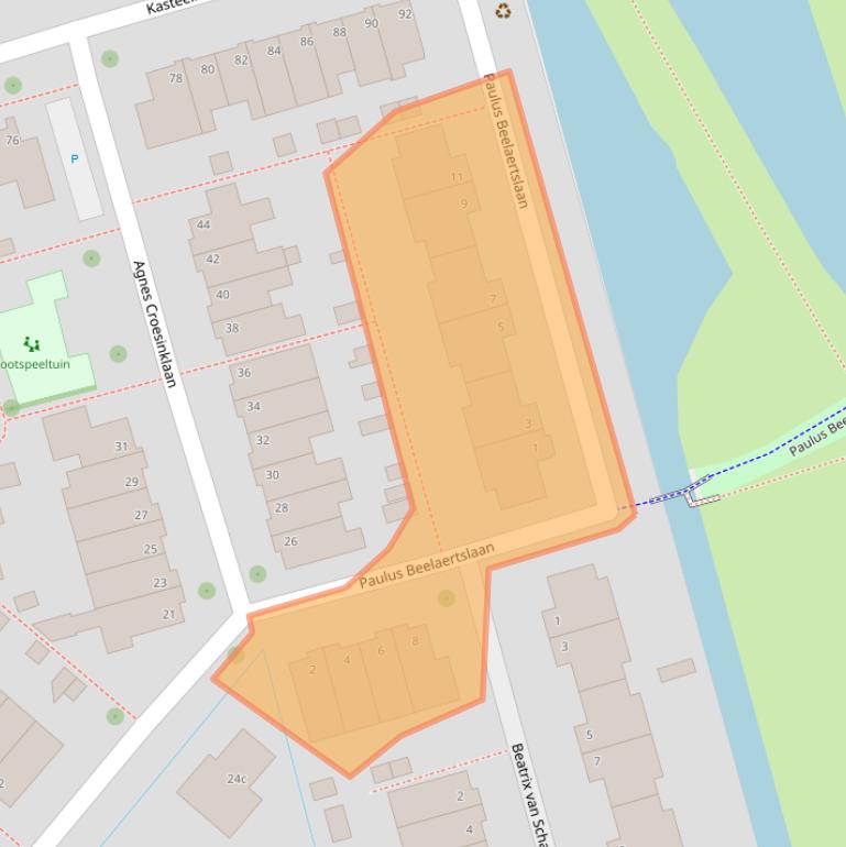 Kaart van postcodegebied 2636HR.