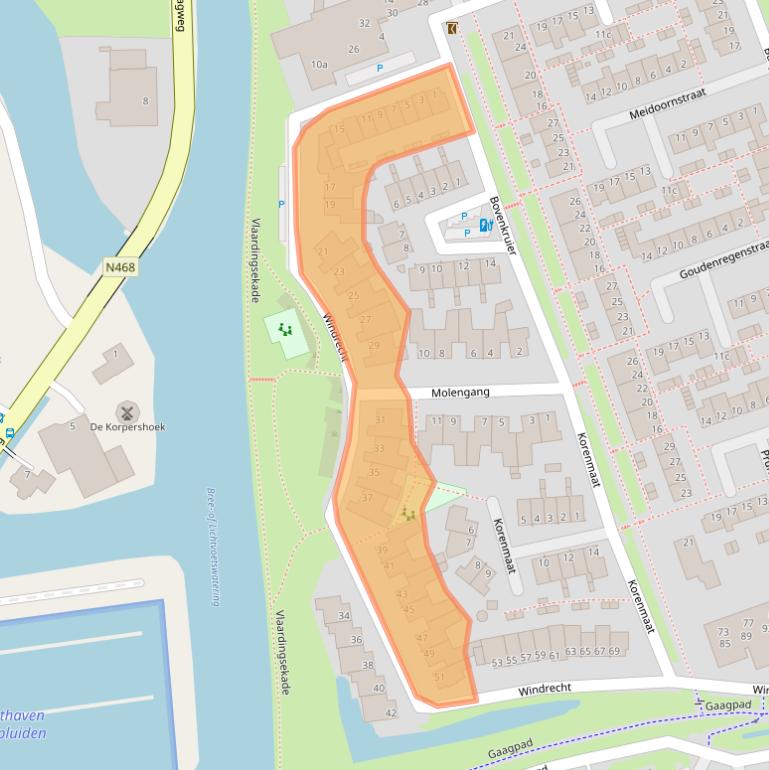 Kaart van postcodegebied 2636JB.