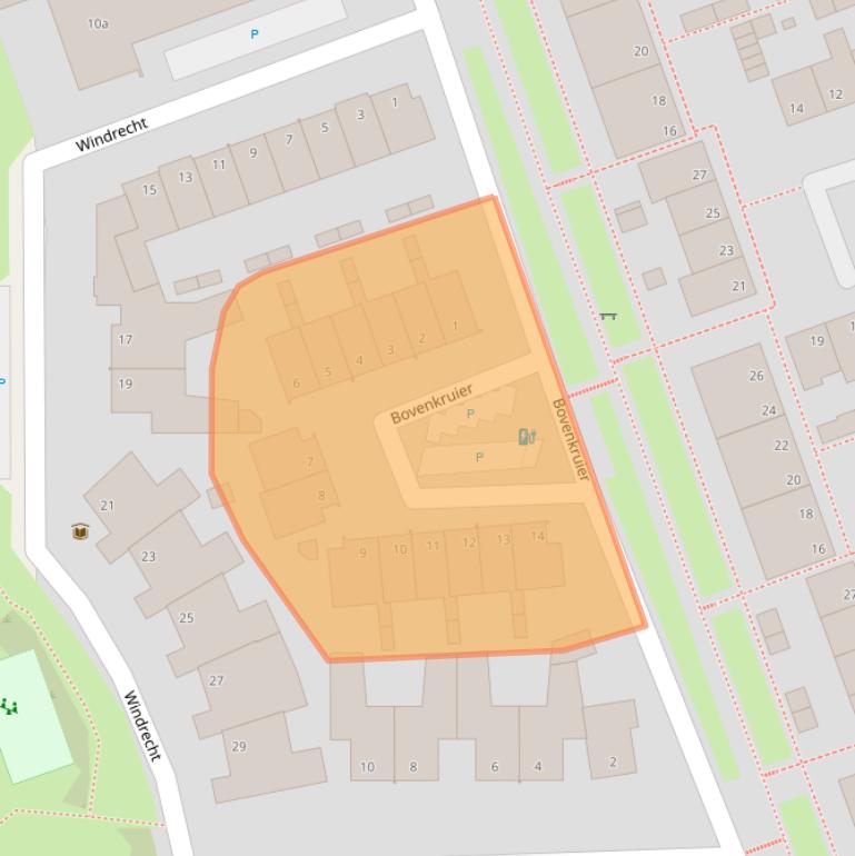 Kaart van postcodegebied 2636JD.