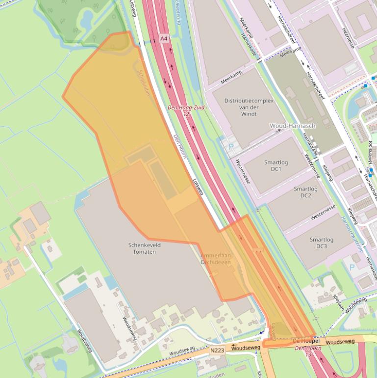 Kaart van postcodegebied 2636JH.