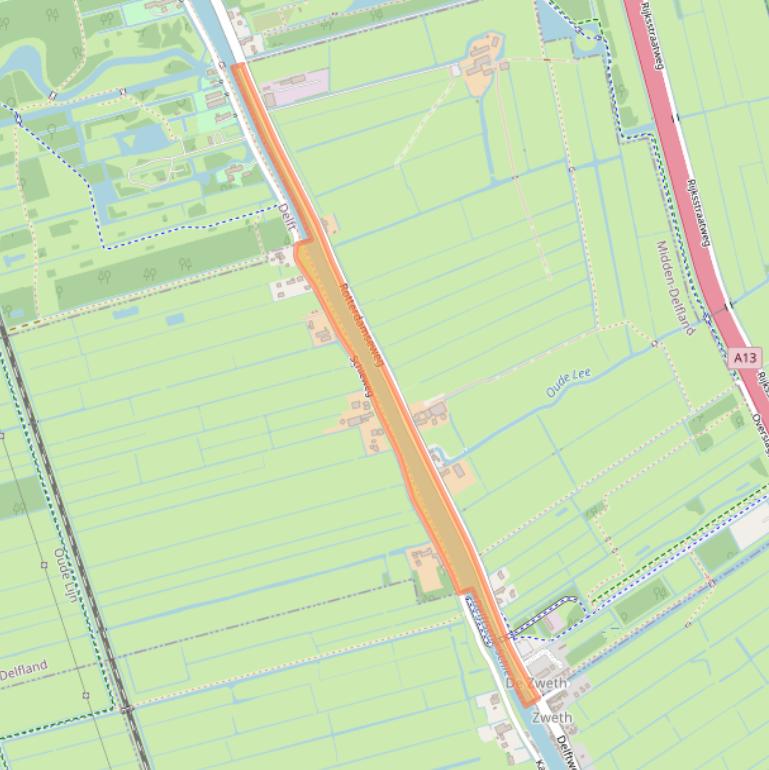 Kaart van postcodegebied 2636KB.