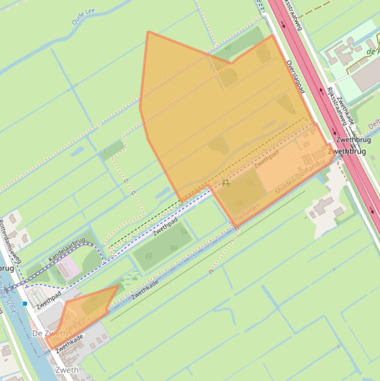 Kaart van postcodegebied 2636KE.