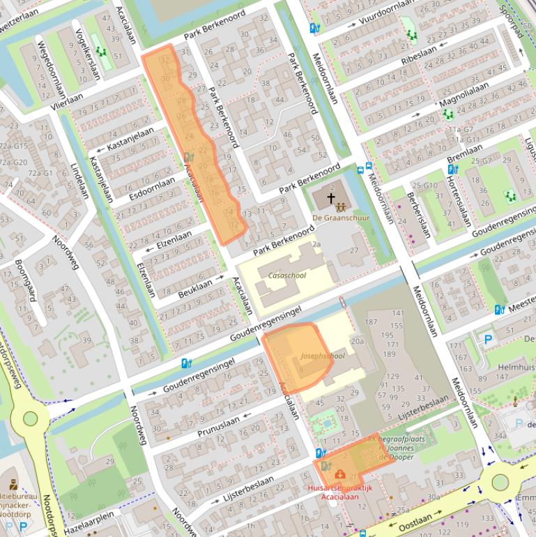 Kaart van postcodegebied 2641AC.