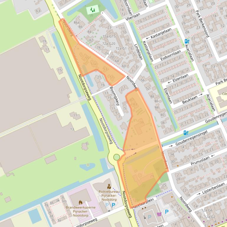 Kaart van postcodegebied 2641AK.