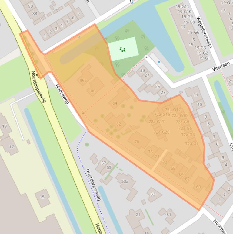 Kaart van postcodegebied 2641AN.