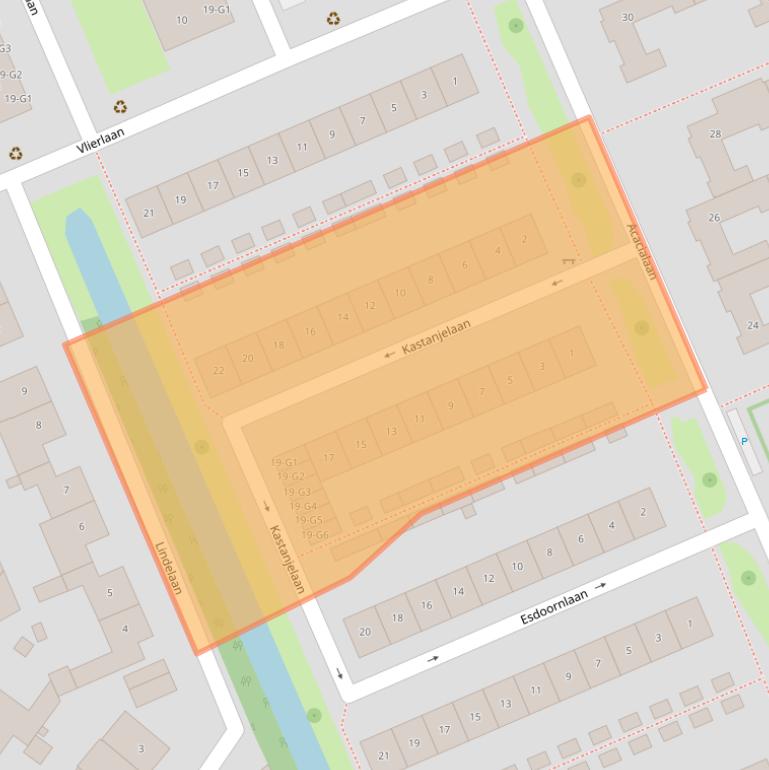 Kaart van postcodegebied 2641AP.