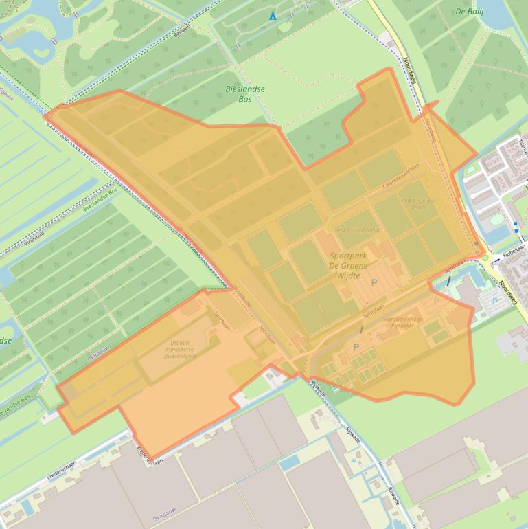 Kaart van postcodegebied 2641AZ.