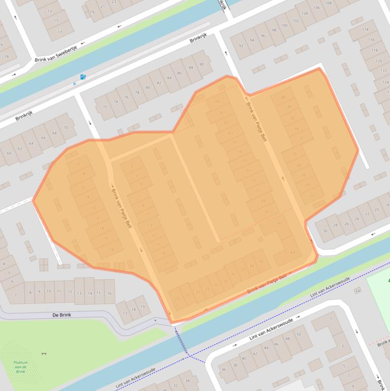 Kaart van postcodegebied 2641BG.