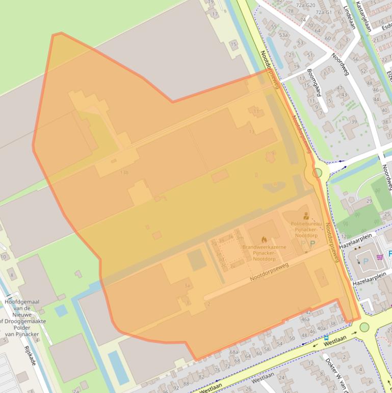 Kaart van postcodegebied 2641BJ.