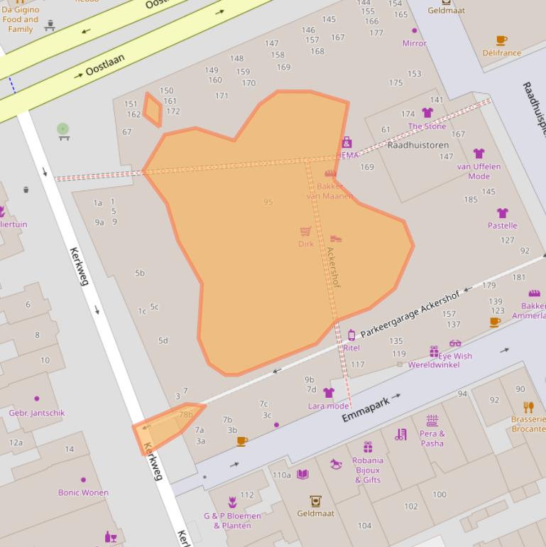 Kaart van postcodegebied 2641BL.