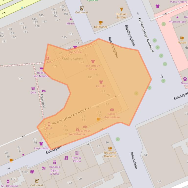 Kaart van postcodegebied 2641BM.