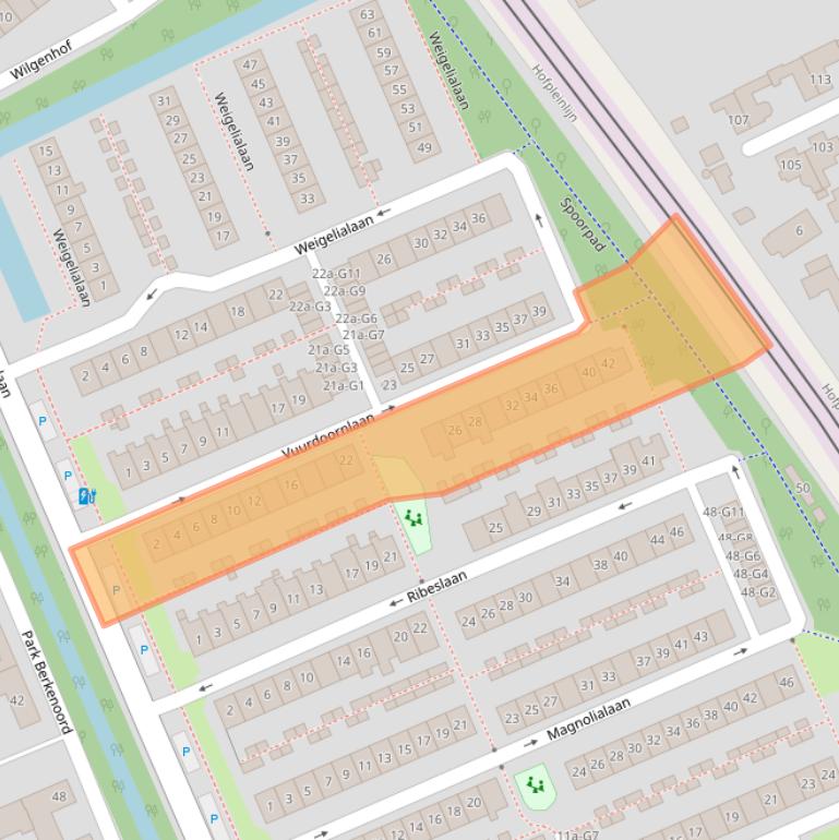 Kaart van postcodegebied 2641CH.