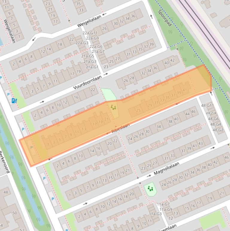Kaart van postcodegebied 2641CJ.