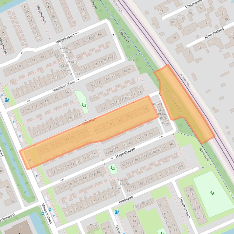 Kaart van postcodegebied 2641CK.