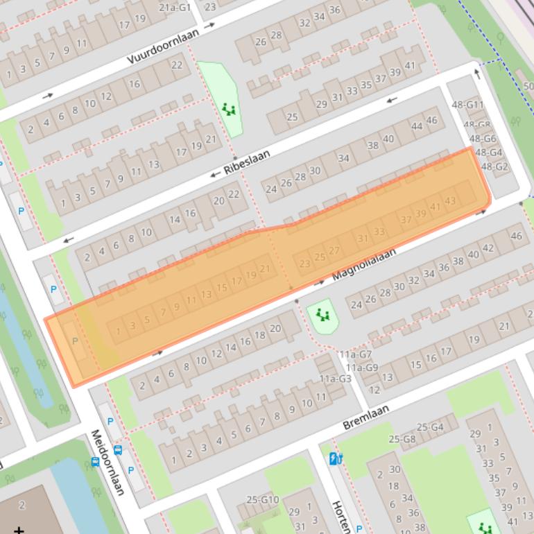 Kaart van postcodegebied 2641CL.