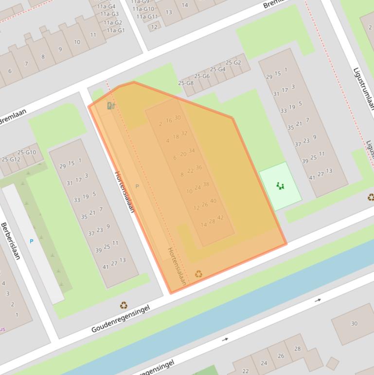 Kaart van postcodegebied 2641CS.