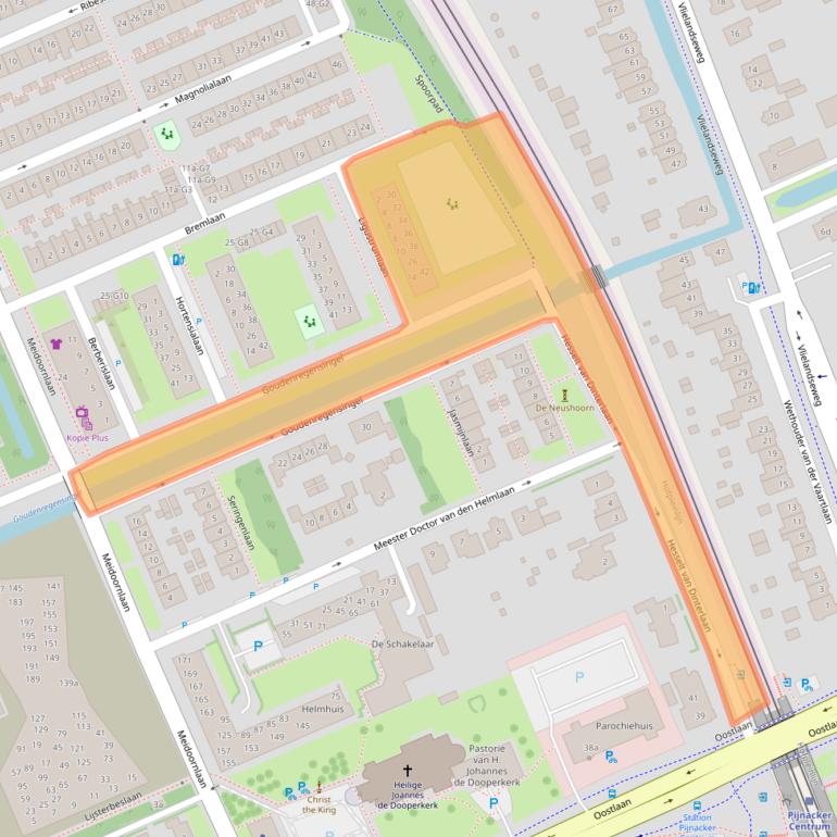 Kaart van postcodegebied 2641CV.