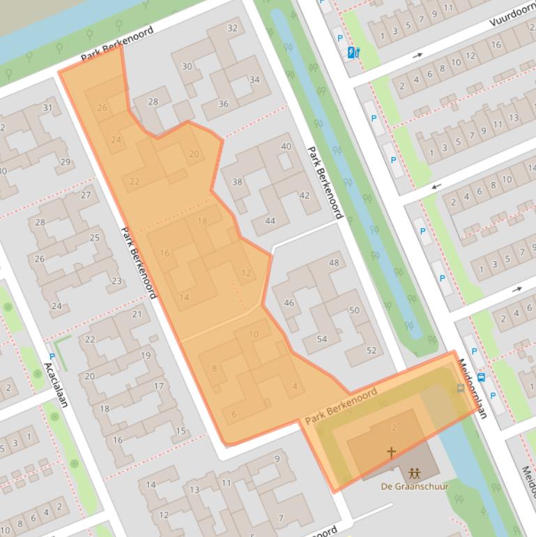 Kaart van postcodegebied 2641CX.