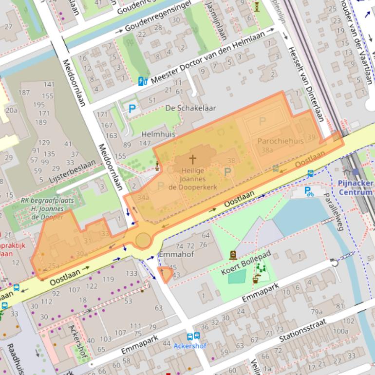 Kaart van postcodegebied 2641DL.