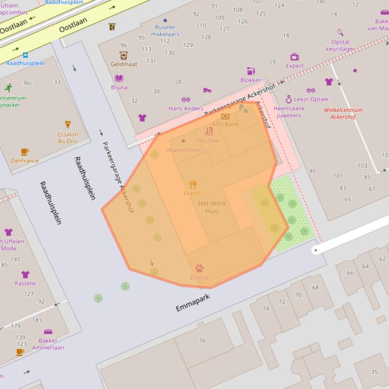 Kaart van postcodegebied 2641DR.