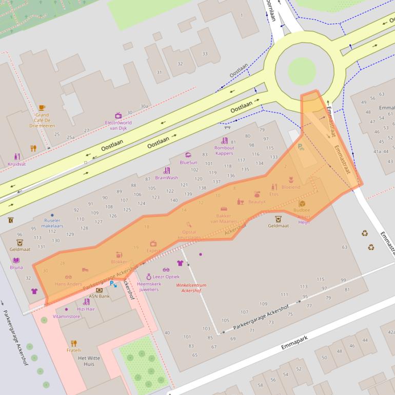 Kaart van postcodegebied 2641DX.