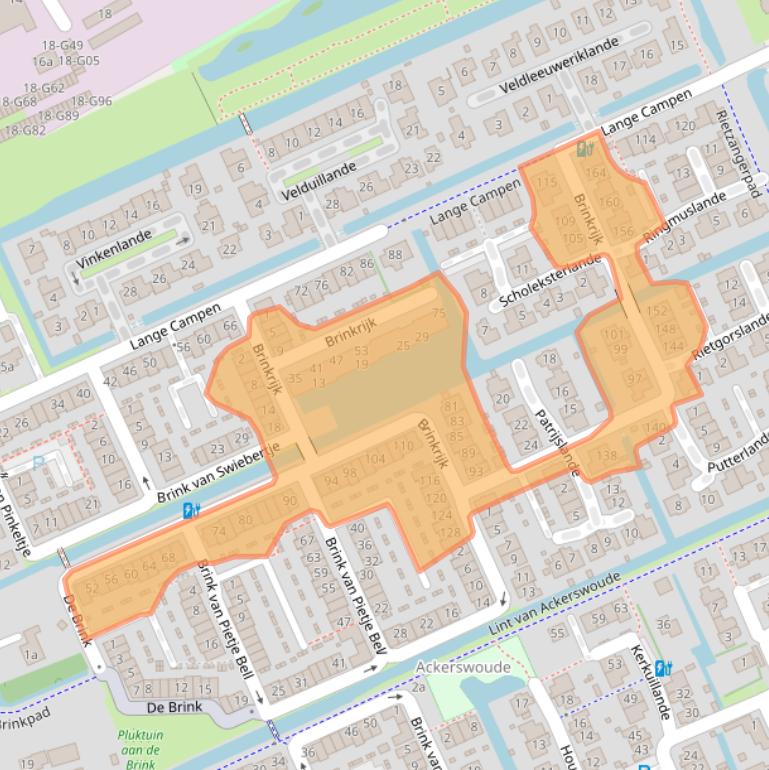 Kaart van postcodegebied 2641EK.