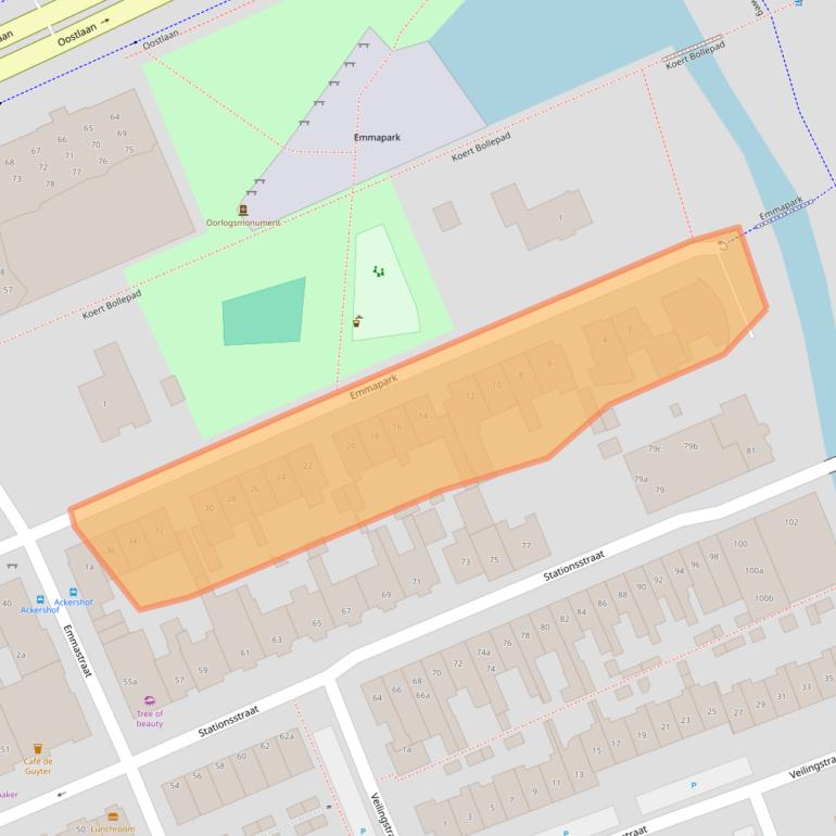 Kaart van postcodegebied 2641EL.