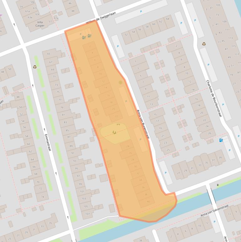 Kaart van postcodegebied 2641ET.