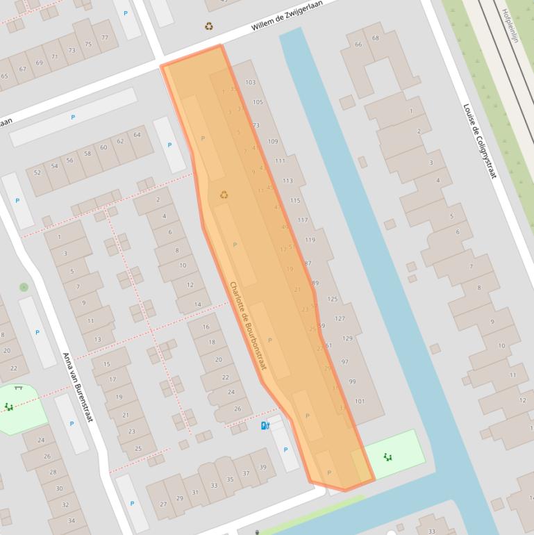 Kaart van postcodegebied 2641EW.