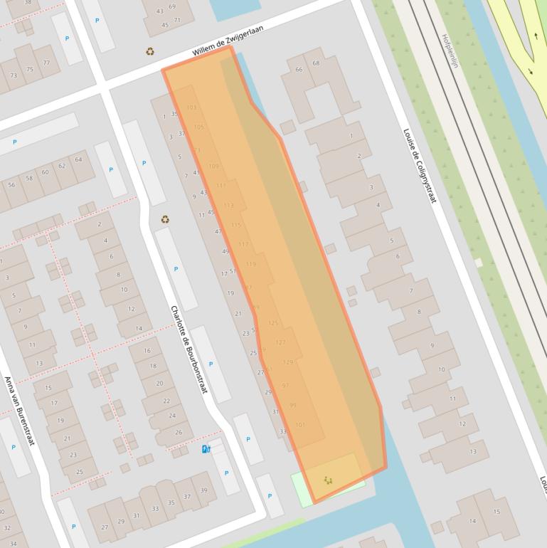 Kaart van postcodegebied 2641EX.