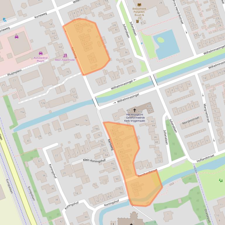 Kaart van postcodegebied 2641GC.