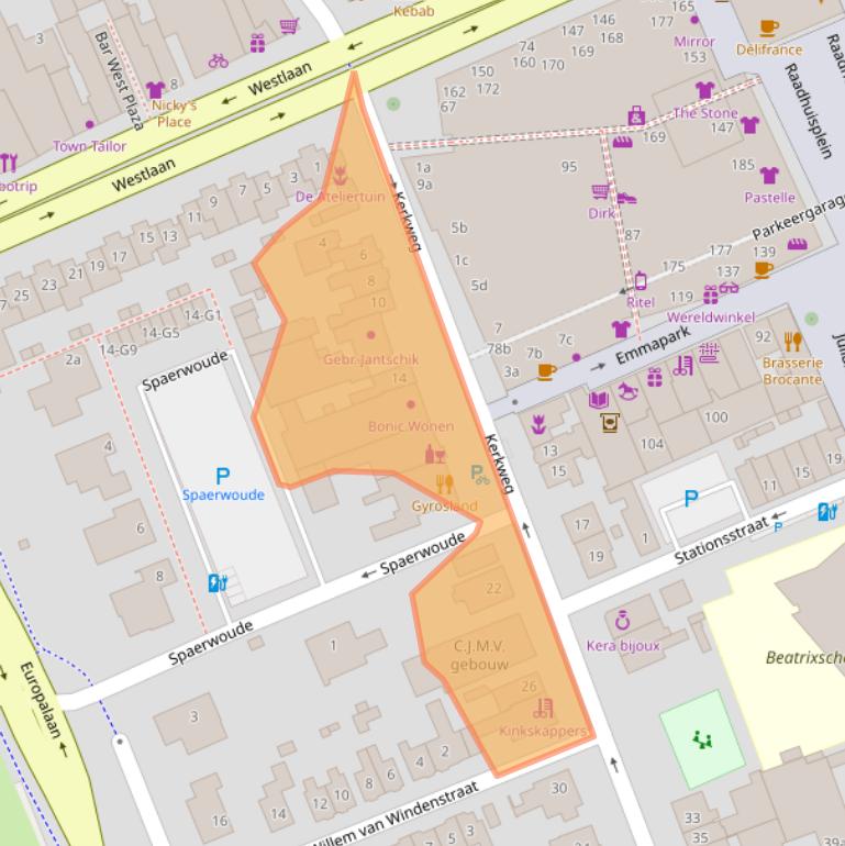 Kaart van postcodegebied 2641GD.