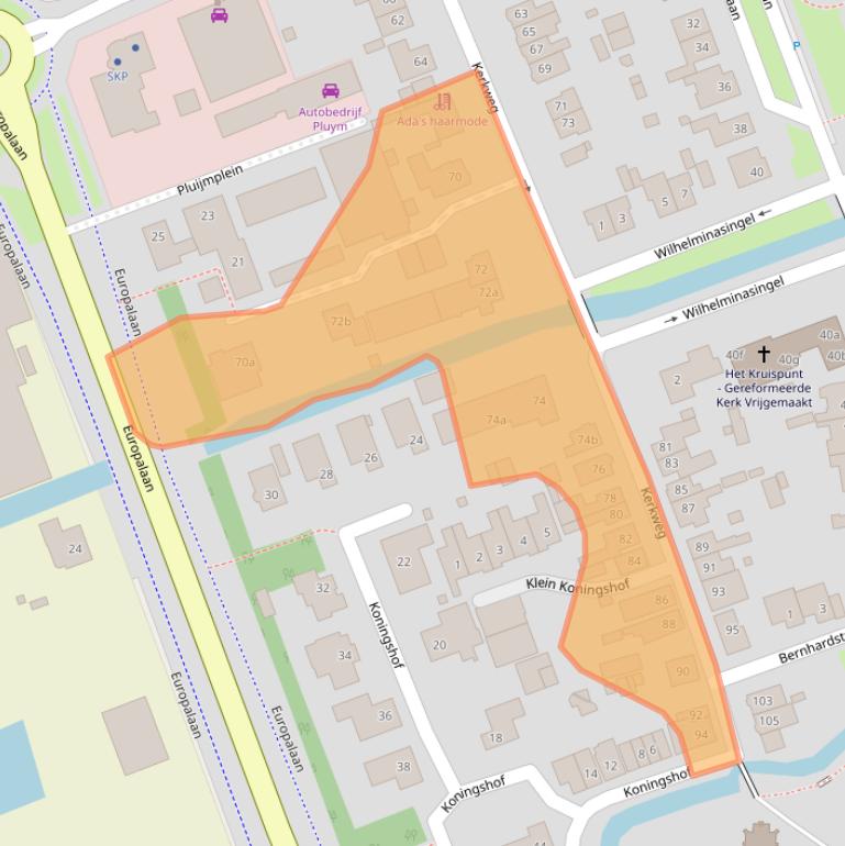 Kaart van postcodegebied 2641GG.