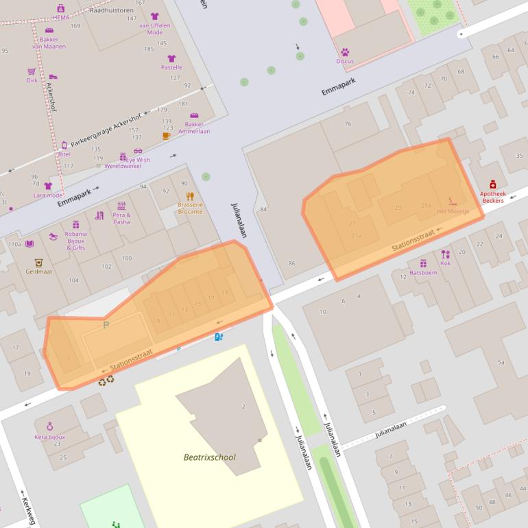 Kaart van postcodegebied 2641GH.