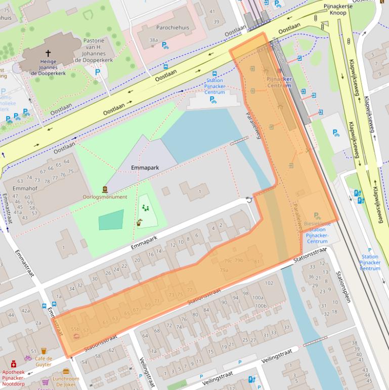 Kaart van postcodegebied 2641GK.