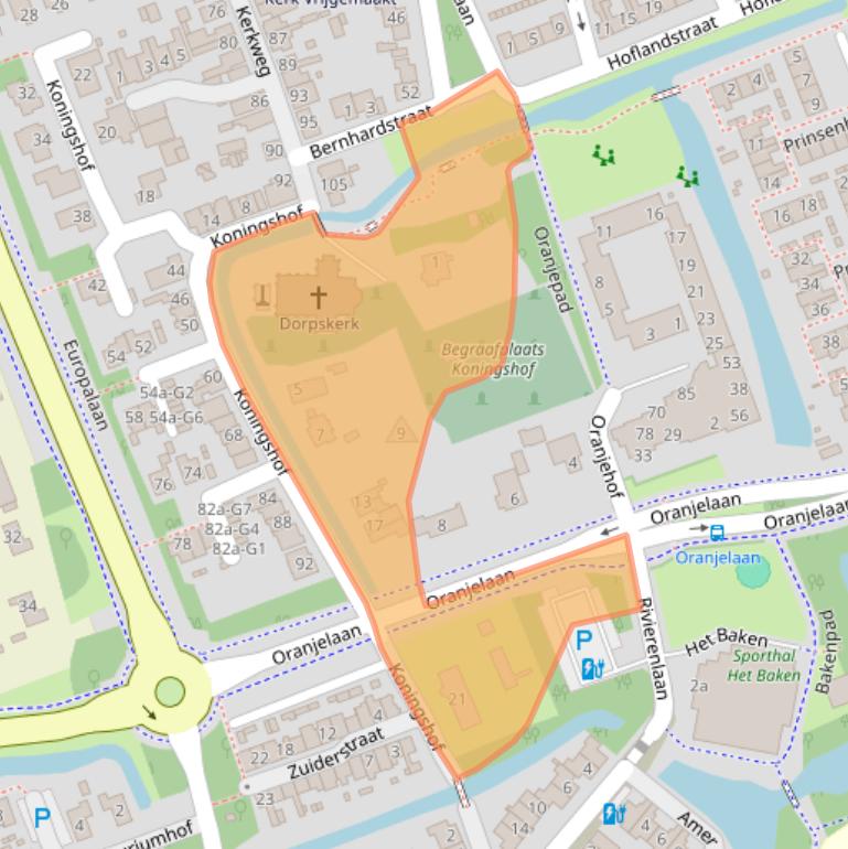 Kaart van postcodegebied 2641GT.