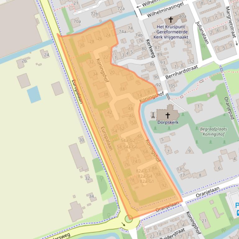 Kaart van postcodegebied 2641GV.