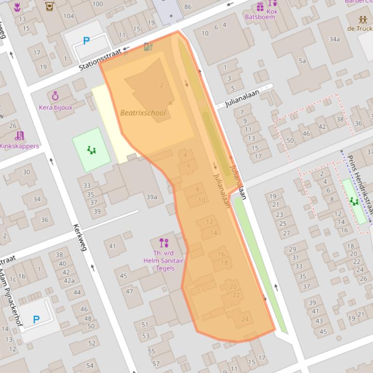 Kaart van postcodegebied 2641HC.