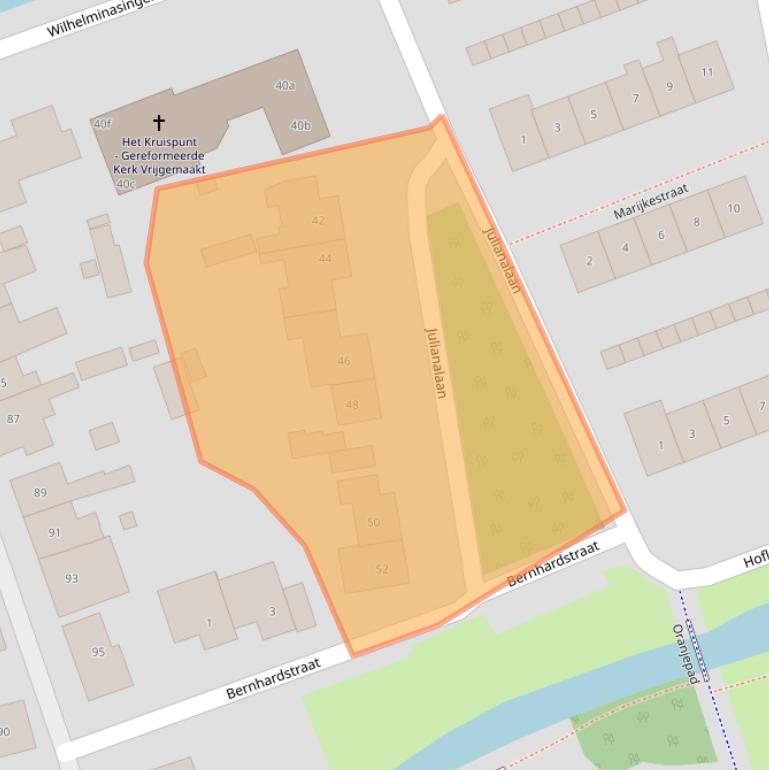 Kaart van postcodegebied 2641HE.